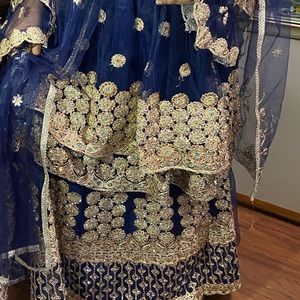Brand new women long frock with lengha set